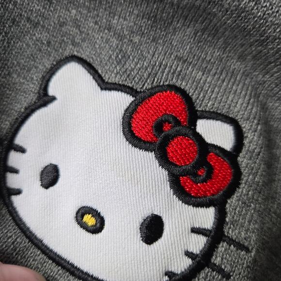 Aeropostale Hello Kitty womens small oversized Gray Striped Sweater - Picture 4 of 10